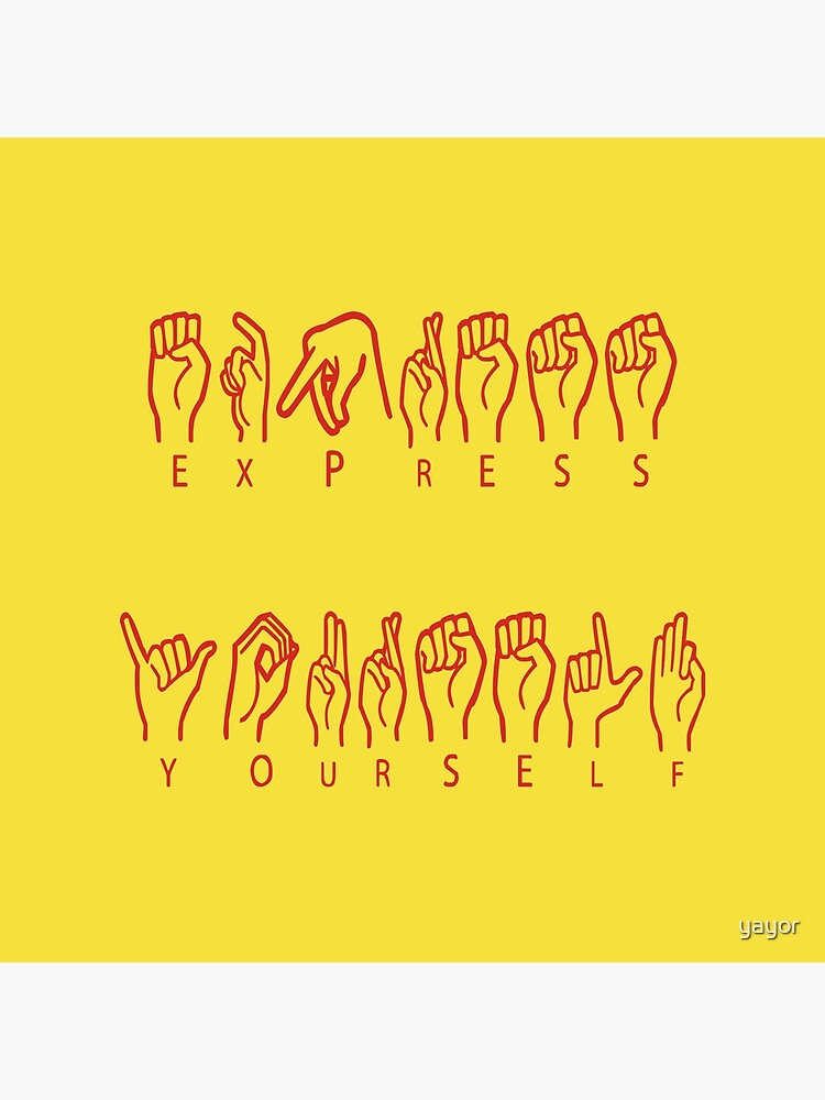 Póster «Exprésate en el alfabeto de la Lengua de Señas Americana» de