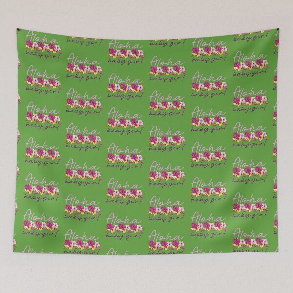 Item preview, Aloha Baby Girl! (On Green) designed and sold by PawsitiveMum.
