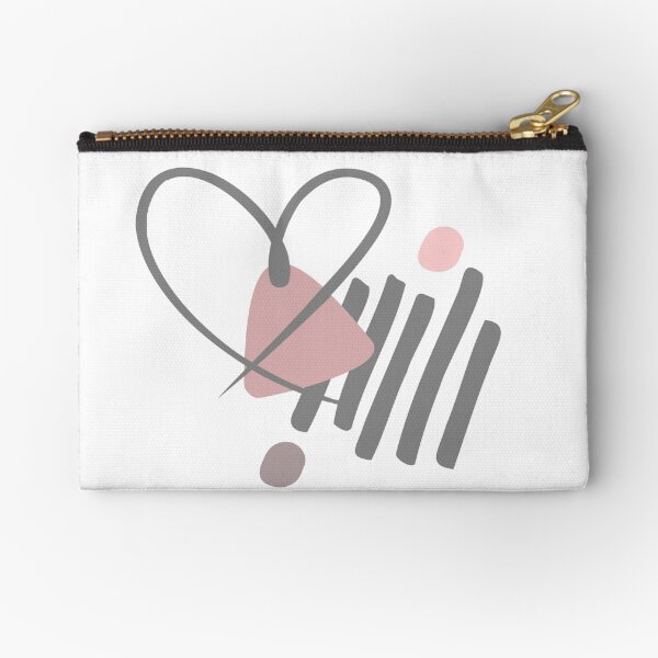 Pastel Vday Hearts Zipper Pouch