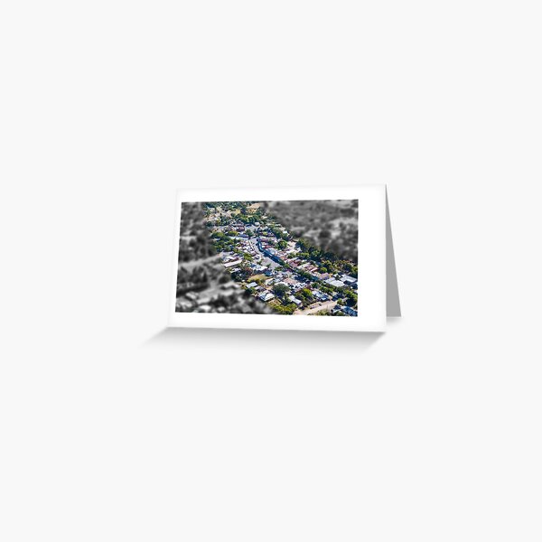 Maldon Victoria - Black and White - Colour Print - Aerial Greeting Card