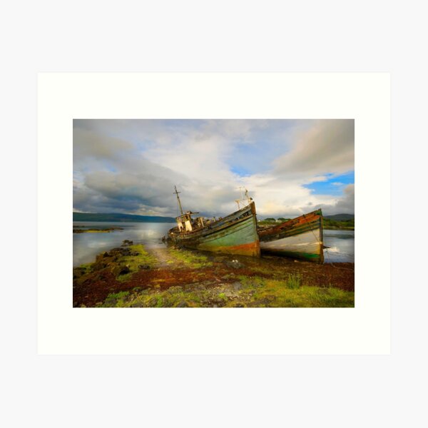 Item preview, Fishing boats - Isle of Mull designed and sold by eddiej.