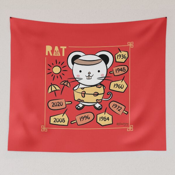 Item preview, Year of the Rat Chinese New Year Zodiac Animal  designed and sold by flowtojoy.