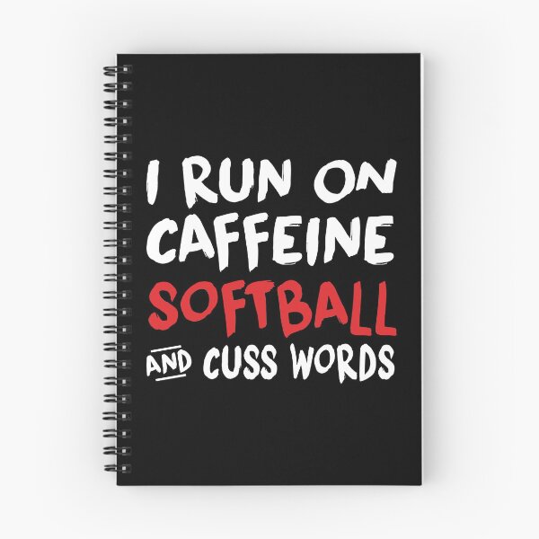 Item preview, I Run on Caffeine Softball and Cuss Words designed and sold by TendyTees.