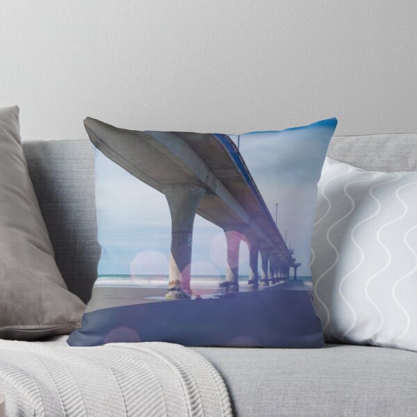 Item preview, Abstract impressionism style image of historic long New Brighton Pier  designed and sold by Brian Scantlebury.