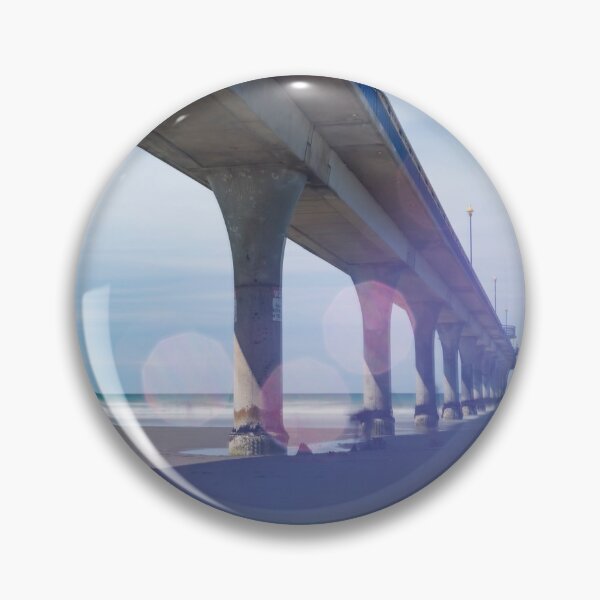 Item preview, Abstract impressionism style image of historic long New Brighton Pier designed and sold by Brian Scantlebury.