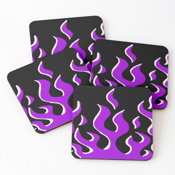 Item preview, purple fire flames  designed and sold by stickersbyro ☆.