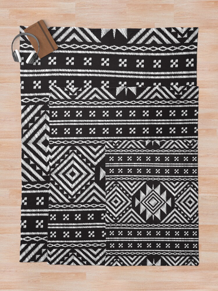 "Black and White African Tribal Pattern" Throw Blanket for Sale by SoccaTamam Redbubble