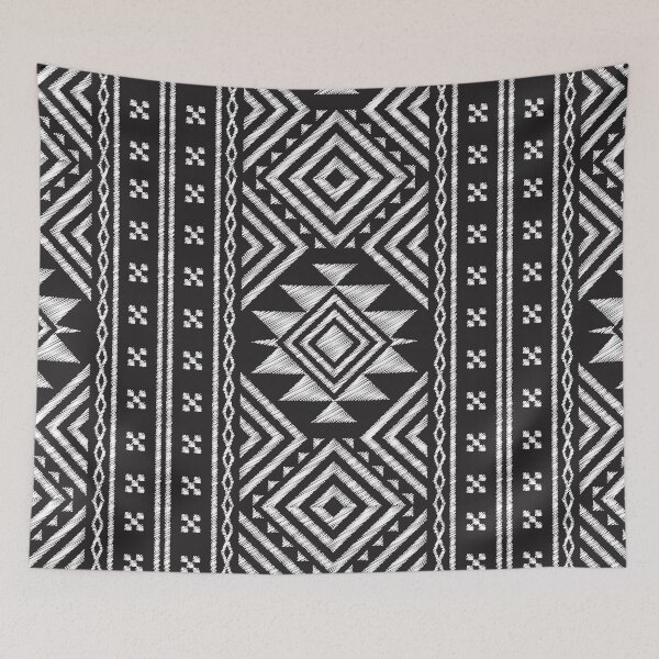 Item preview, Black and White African Tribal Pattern designed and sold by SoccaTamam.