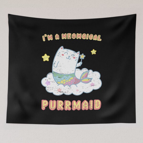 Item preview, I'm A Meowgical Purrmaid Mermaid Ocean Sea Deepsea Fairytale Feline Meow Cat Claw Magical Myth Creature Fantasy Fish designed and sold by shirti.