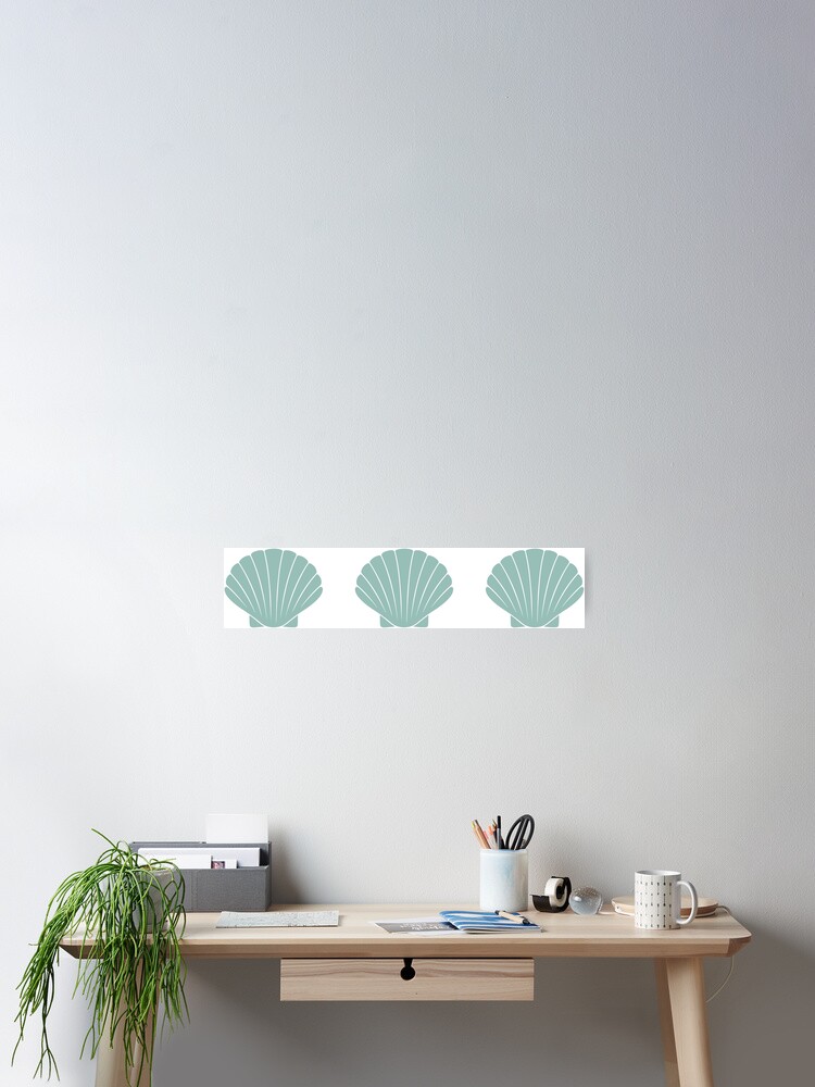 Thumbnail 2 of 3, Poster, Turquoise Shells designed and sold by AnOrganicAussie.