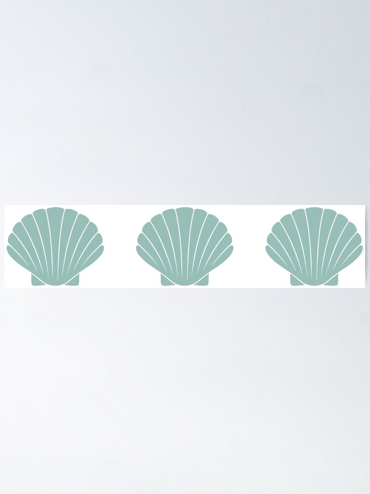 Thumbnail 1 of 3, Poster, Turquoise Shells designed and sold by AnOrganicAussie.