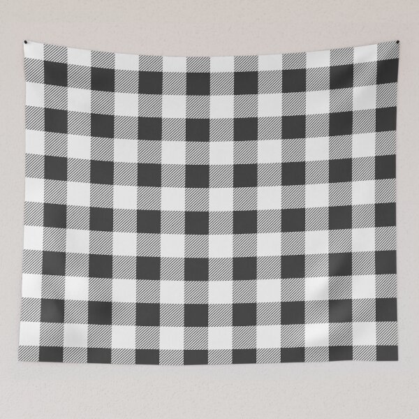 Item preview, White & dark steel gray buffalo plaid designed and sold by fowons.
