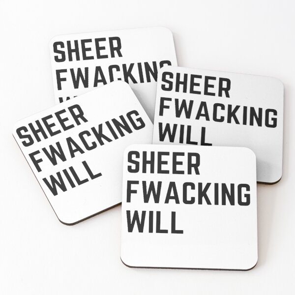 Item preview, Actúen juntos "SHEAR FWACKING WILL (SHEER FUCKING WILL)" cita sarcástica STICKER [P-Q 67] [653] designed and sold by HIPNOTIZAR  CRAFTS.
