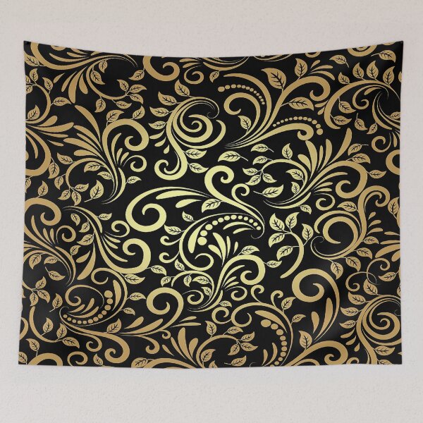 Item preview, Golden floral seamless designed and sold by GameNarongdech.