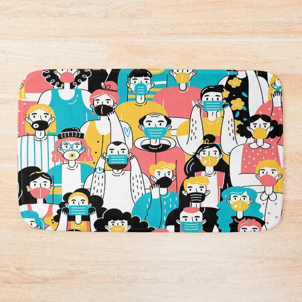Item preview, crowd people wearing madical masks designed and sold by GameNarongdech.