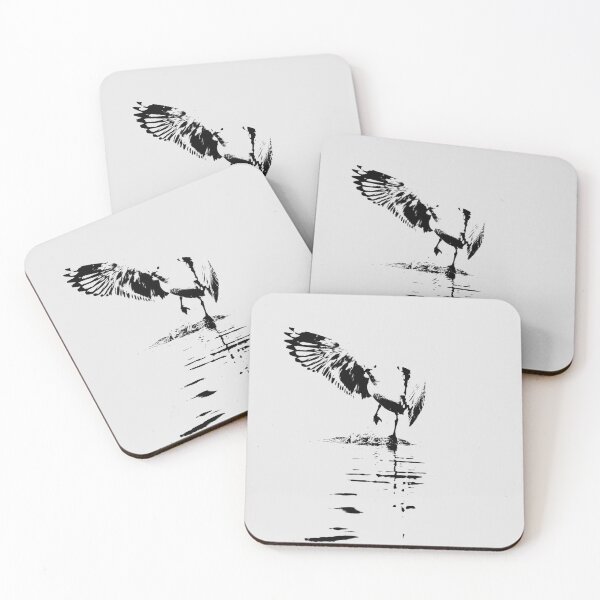 Item preview, Seagull skipping across water in monochrome black and white  designed and sold by Brian Scantlebury.