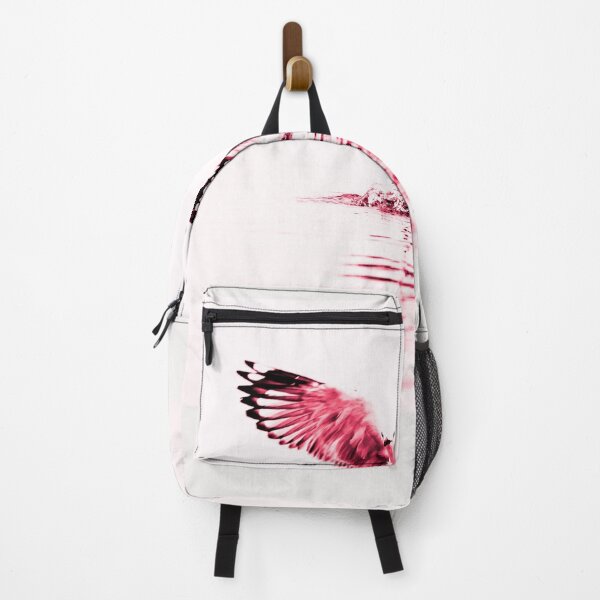 Item preview, Seagull skipping across water in monochrome red on white in illustrative style designed and sold by Brian Scantlebury.