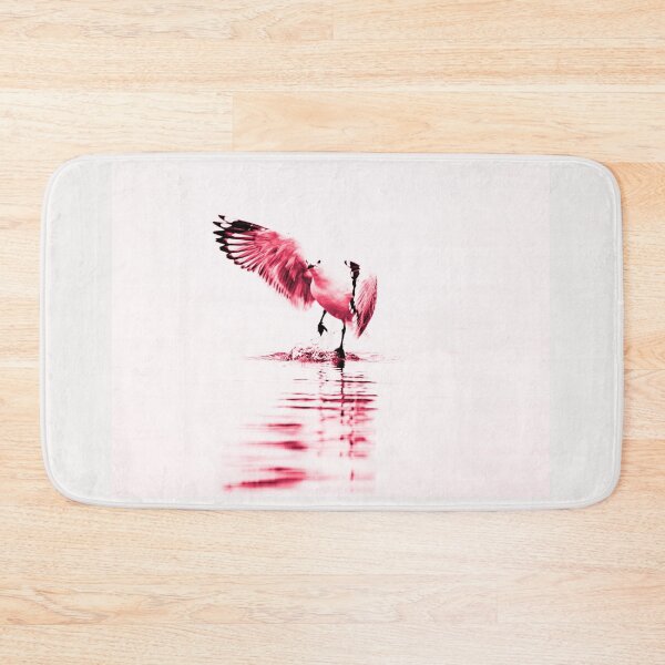 Item preview, Seagull skipping across water in monochrome red on white in illustrative style designed and sold by Brian Scantlebury.