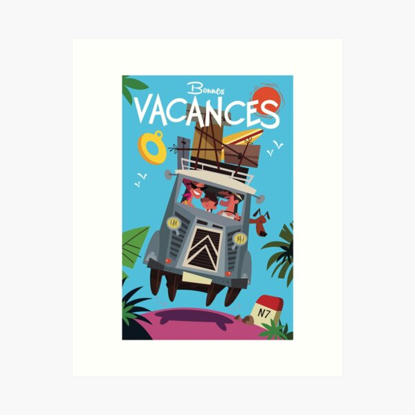 Item preview, Bonnes Vacances poster designed and sold by Gary Godel.