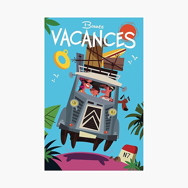 Item preview, Bonnes Vacances poster designed and sold by GAGodel.