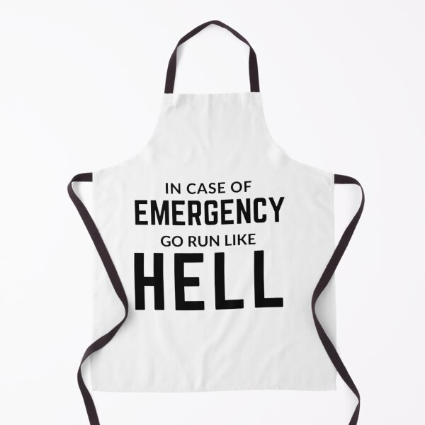 Item preview, Get your act together " IN CASE OF EMERGENCY RUN LIKE HELL" sarcastic quote STICKER [P-Q 70][659] designed and sold by HIPNOTIZAR  CRAFTS.
