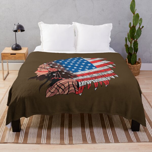 Item preview, Chief Indian girl USA flag designed and sold by DerSenat.
