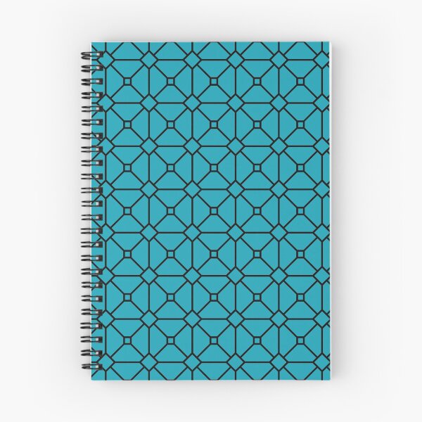 Item preview, Turquoise background with black mash pattern designed and sold by Brontorino.