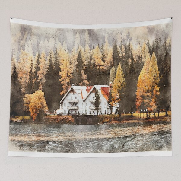 Item preview, Autumn Lake Landscape. Warm Tone Picture designed and sold by ramonag1.
