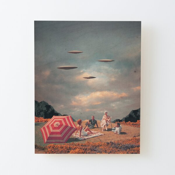 Pretend They Never Came Wood Mounted Print