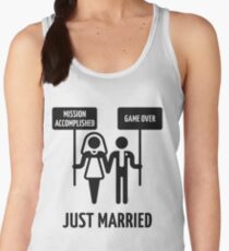 Just Married – Mission Accomplished – Game Over (Black) Women's Tank Top