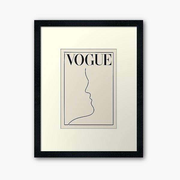minimal vintage vogue Framed Art Print