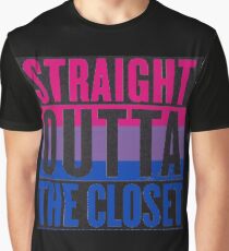 Straight Outta The Closet - Bisexual Graphic T-Shirt