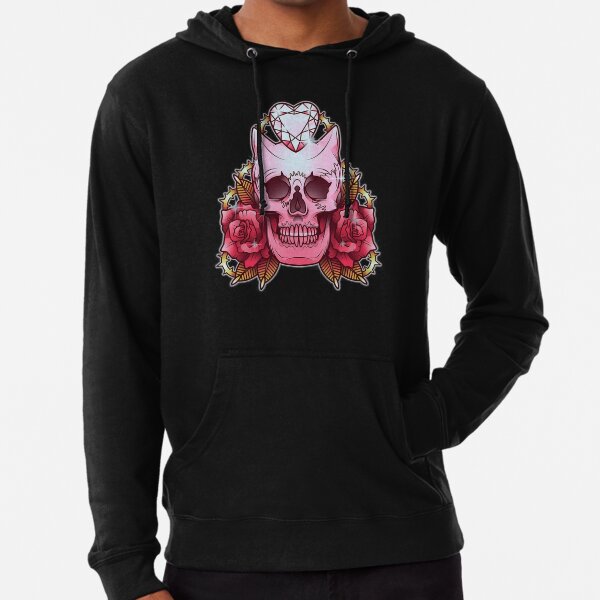 Floral Skull Hoodie, Bloom Skull Hoody, Whimsigoth Skull Hoodie
