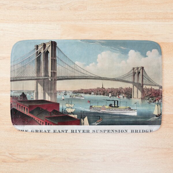 Item preview, Antique New York Brooklyn Great East River Suspension Bridge designed and sold by aapshop.