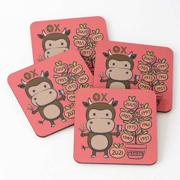 Item preview, Year of the Ox 2021 Chinese New Year Zodiac Animal  designed and sold by flowtojoy.