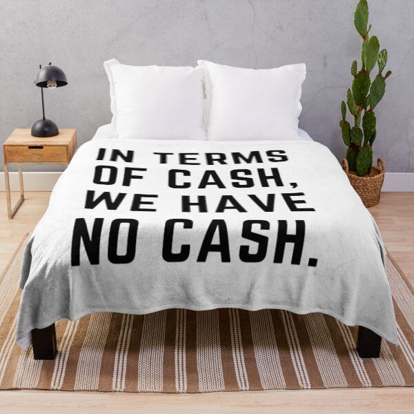 Item preview, Stonks only go up "IN TERMS OF CASH WE HAVE NO CASH" sarcastic quote sticker [P-Q 76][671] designed and sold by HIPNOTIZAR  CRAFTS.