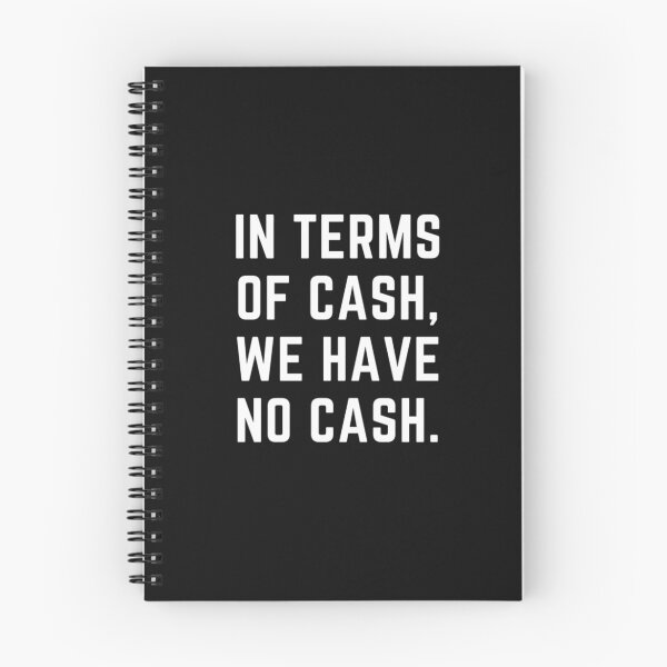 Item preview, Stonks only go up "IN TERMS OF CASH WE HAVE NO CASH" sarcastic quote sticker [P-Q 76B][672] designed and sold by HIPNOTIZAR  CRAFTS.