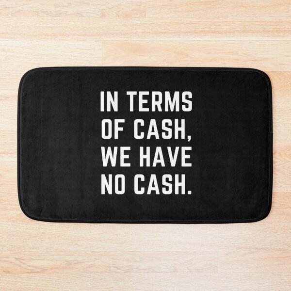 Item preview, Stonks only go up "IN TERMS OF CASH WE HAVE NO CASH" sarcastic quote sticker [P-Q 76B][672] designed and sold by HIPNOTIZAR  CRAFTS.