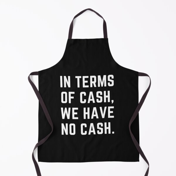 Item preview, Stonks only go up "IN TERMS OF CASH WE HAVE NO CASH" sarcastic quote sticker [P-Q 76B][672] designed and sold by HIPNOTIZAR  CRAFTS.