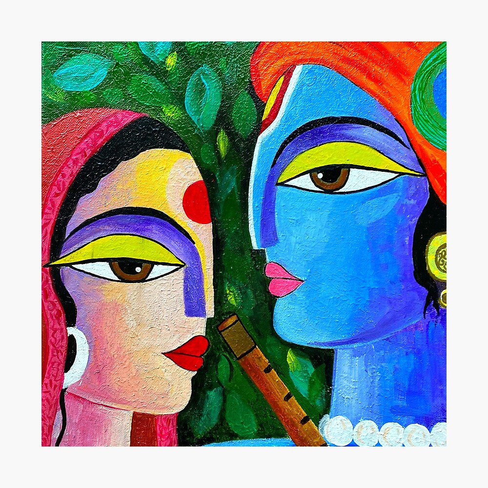 Radha & Lord Krishna Painting