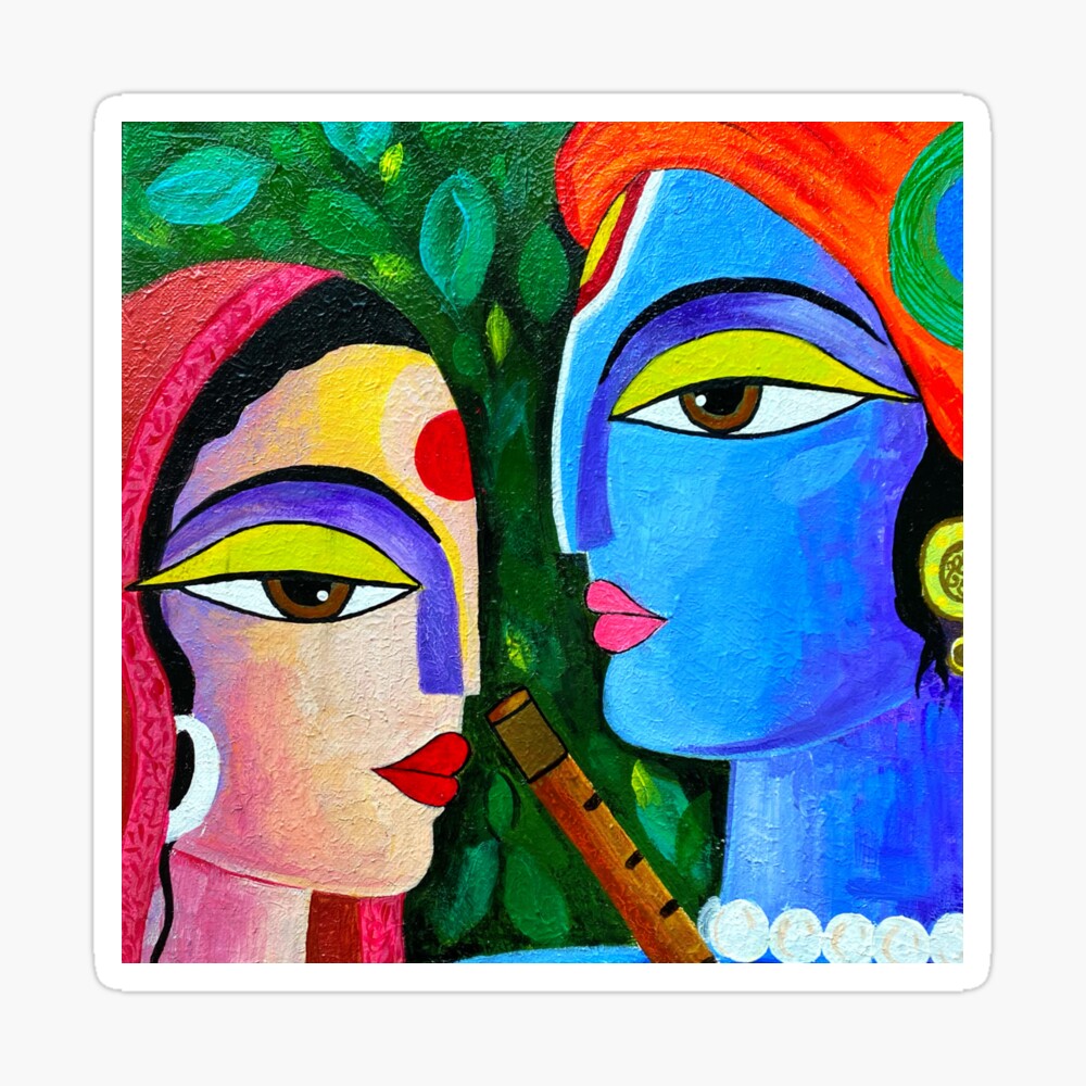 Radha & Lord Krishna Painting