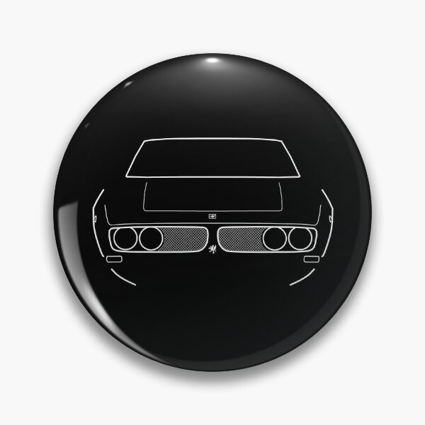 Item preview, Iso Grifo classic grand tourer car white outline graphic designed and sold by soitwouldseem.