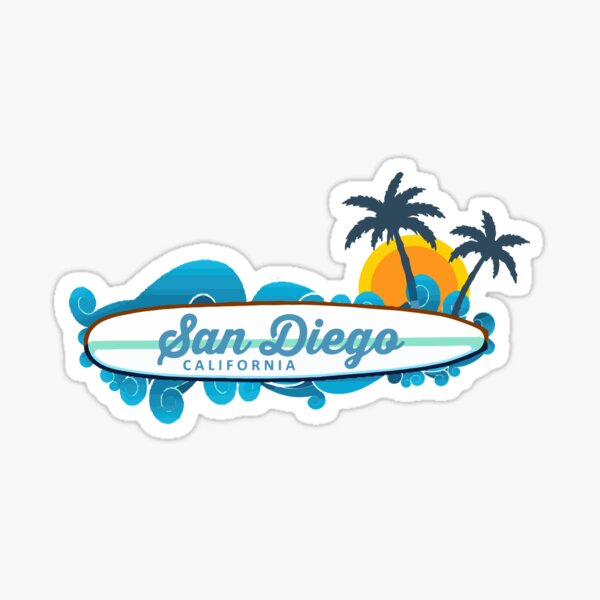 San Diego, CA Flag - Bumper Sticker (City Connect) - SanDiegoHumor