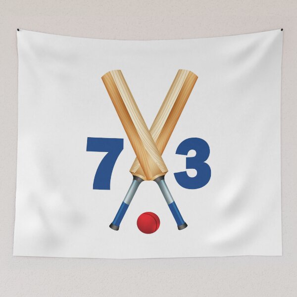 Item preview, Cricket number 73 - seventy three with bats and ball designed and sold by AllShirts21.
