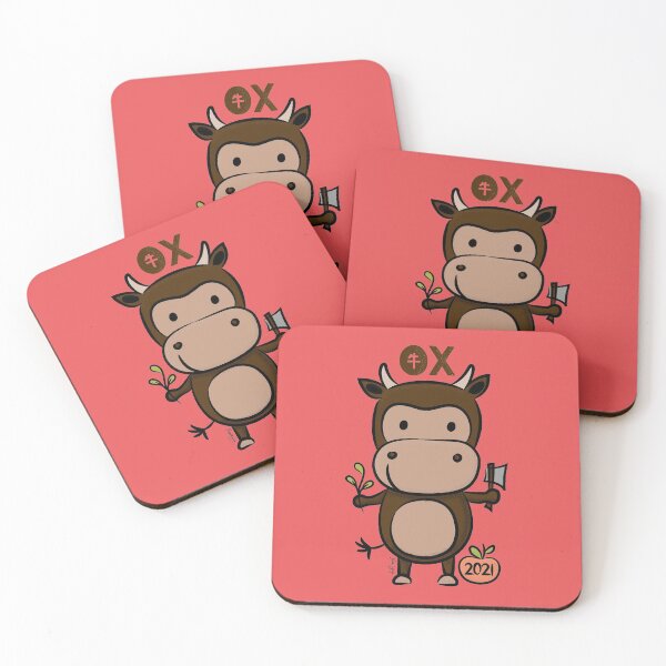 Item preview, Cute Year of the Ox 2021 Chinese New Year Zodiac Animal  designed and sold by flowtojoy.