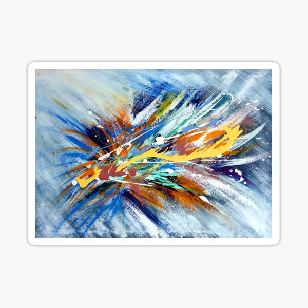 Modern Abstract Acrylic Painting Modern Interior Sticker