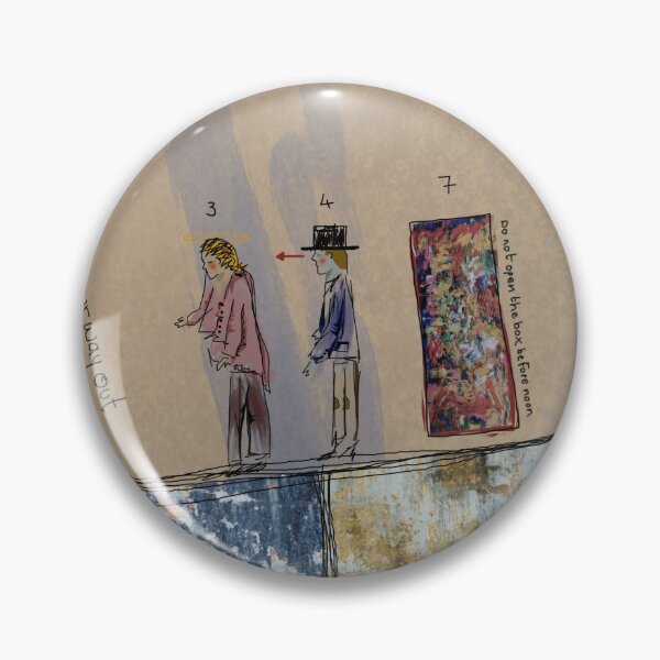 Item preview, Mysterious Modern Art with Two Figures a House and Various Clues designed and sold by KALEIDOSCOPE UK.