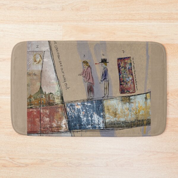 Item preview, Mysterious Modern Art with Two Figures a House and Various Clues designed and sold by KALEIDOSCOPE UK.