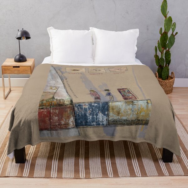 Item preview, Mysterious Modern Art with Two Figures a House and Various Clues designed and sold by KALEIDOSCOPE UK.