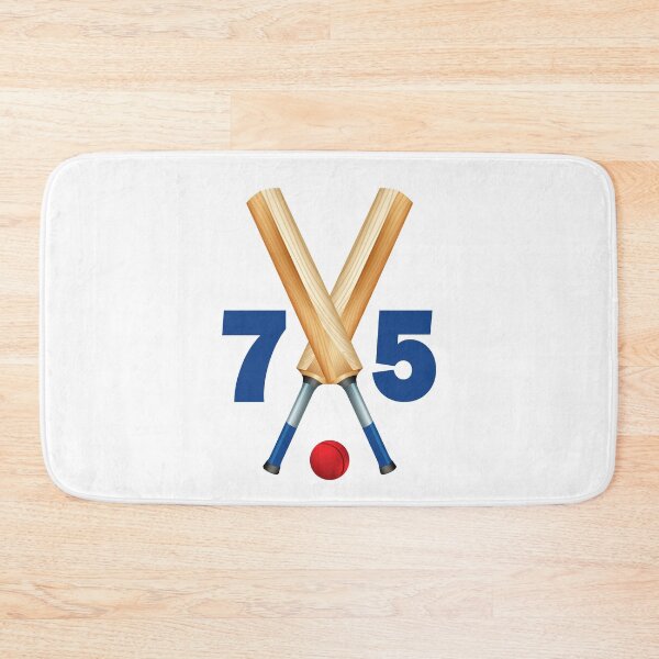 Item preview, Cricket number 75 - seventy five with bats and ball designed and sold by AllShirts21.